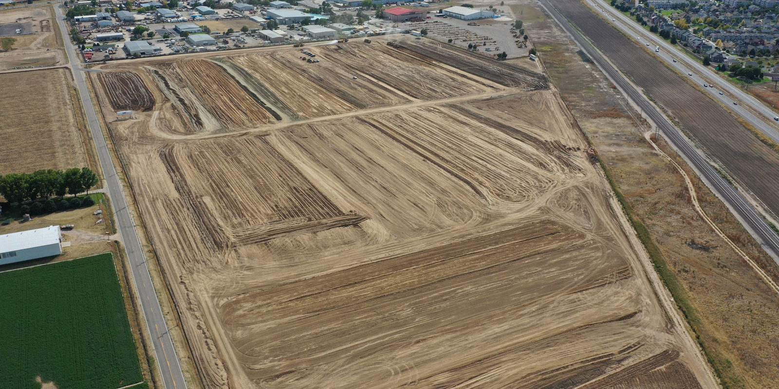 Aerial Shot Of Our Crew Performing Fine Grading For Colorado Logistics Distribution Center Project