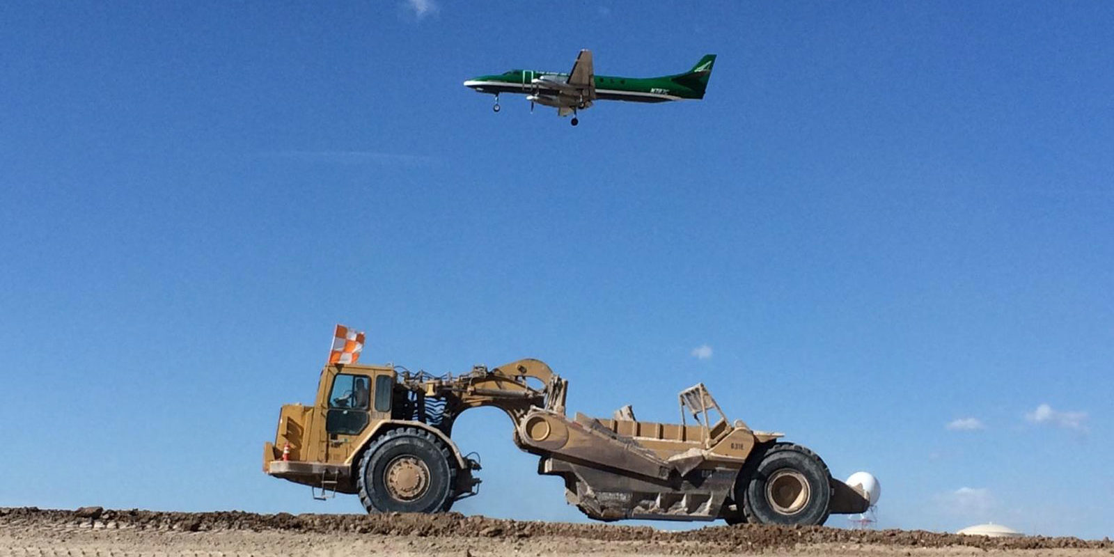 Bemas Construction Crew Working On Riverton Airport Runway Rebuild Project